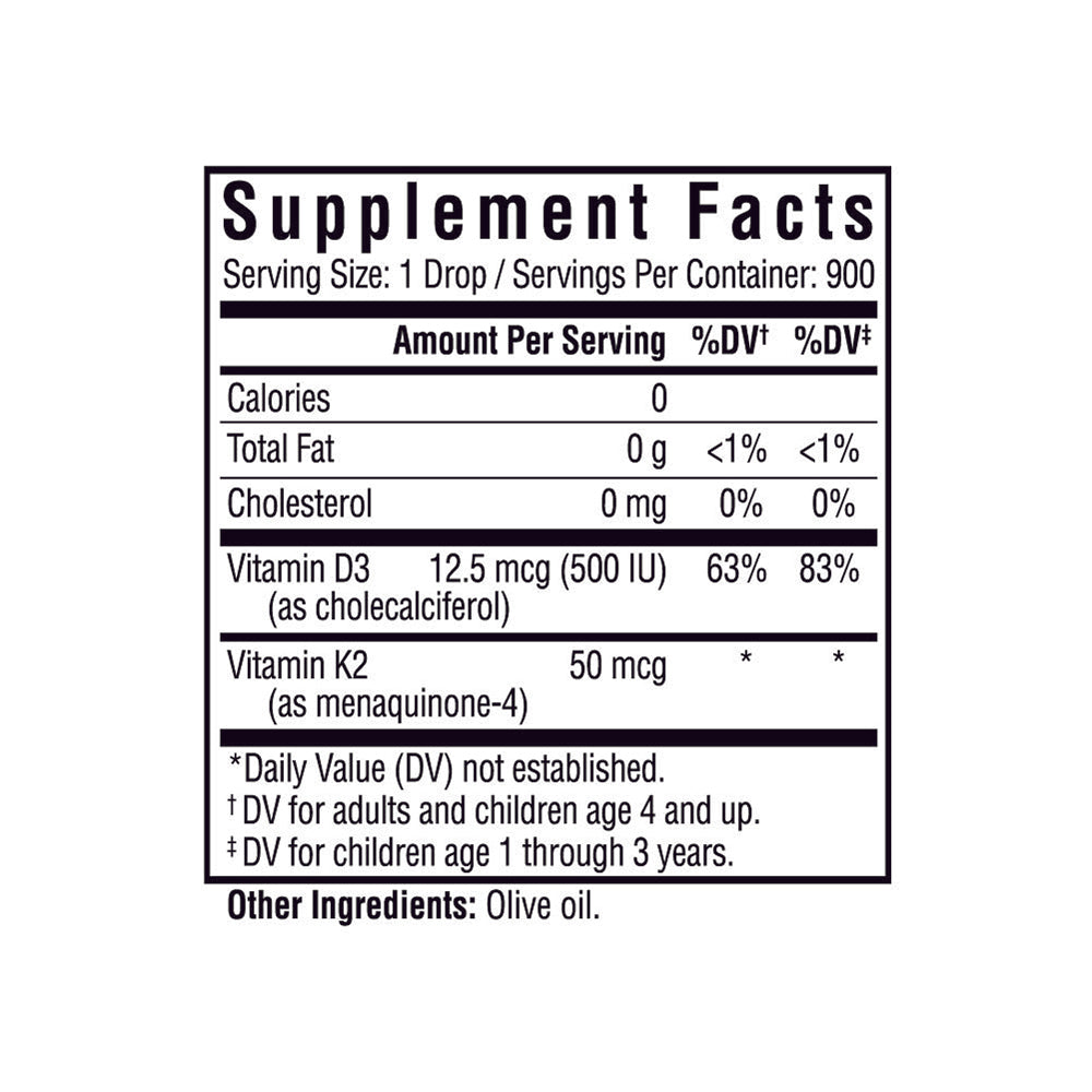 Vitamin D3 + K2 Droppar